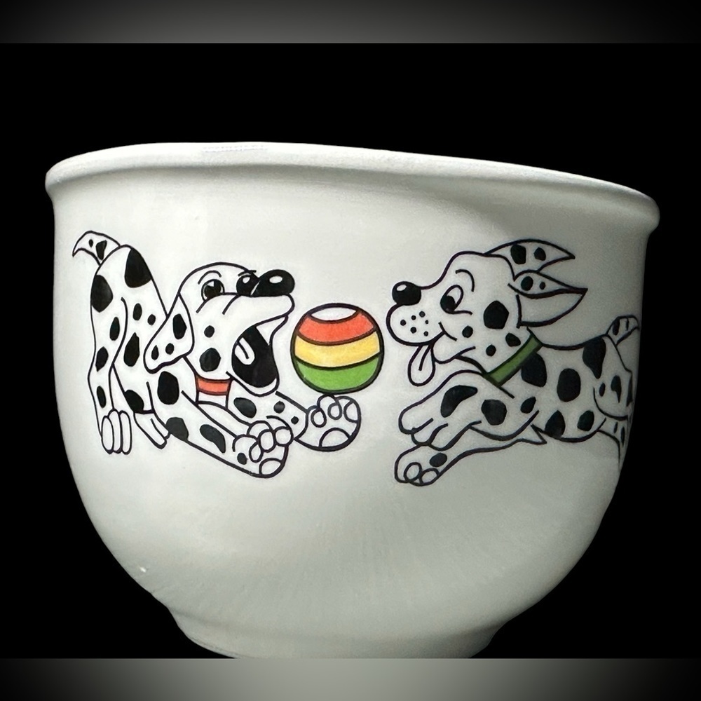 Two Ceramiche Egizia Playful Dalmatian
Puppies oversized Mugs ~Made in Italy